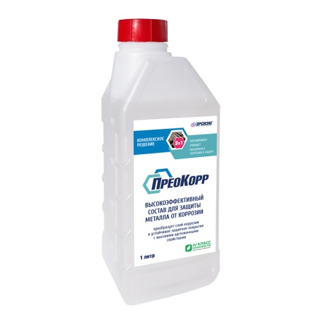 ПреоКорр - Преобразователь коррозии и защитное покрытие 1 литр, пластик. канистра